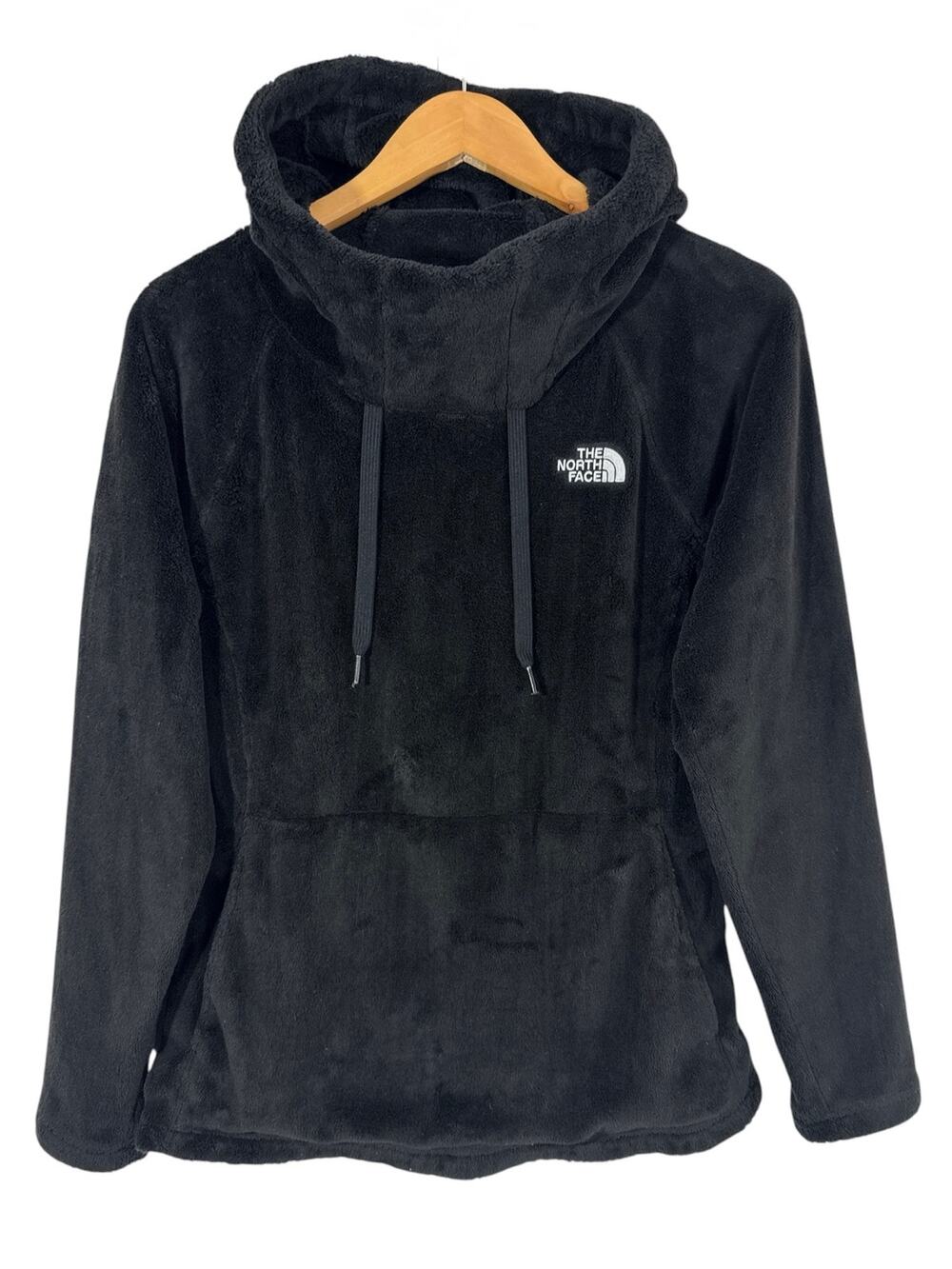 The North Face Women’s Fleece Hoodie Black Pullover Kangaroo Pocket Medium M